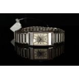 GENTLEMENS VINTAGE OMEGA WRISTWATCH CIRCA 1940s, rectangular silver dial with hour markers and