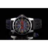GENTLEMENS MORTIMA SUPER DATOMATIC WRISTWATCH, circular blue dial with red accents and green block
