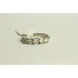 5 Stone Diamond Ring, set with 5 round brilliant cut diamonds totalling approximately 1.00ct, claw