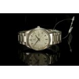 GENTLEMENS OMEGA SEAMASTER DAY DATE AUTOMATIC WRISTWATCH REF. 166 032, circular silver pie pan