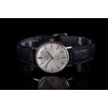 GENTLEMENS OMEGA GENEVE WRISTWATCH REF. 131.018 CIRCA 1969, circular silver dial with thin hour