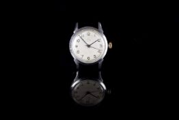 GENTLEMENS TUDOR OYSTER WRISTWATCH REF. 4540, circular off white dial with black Arabic numerals and