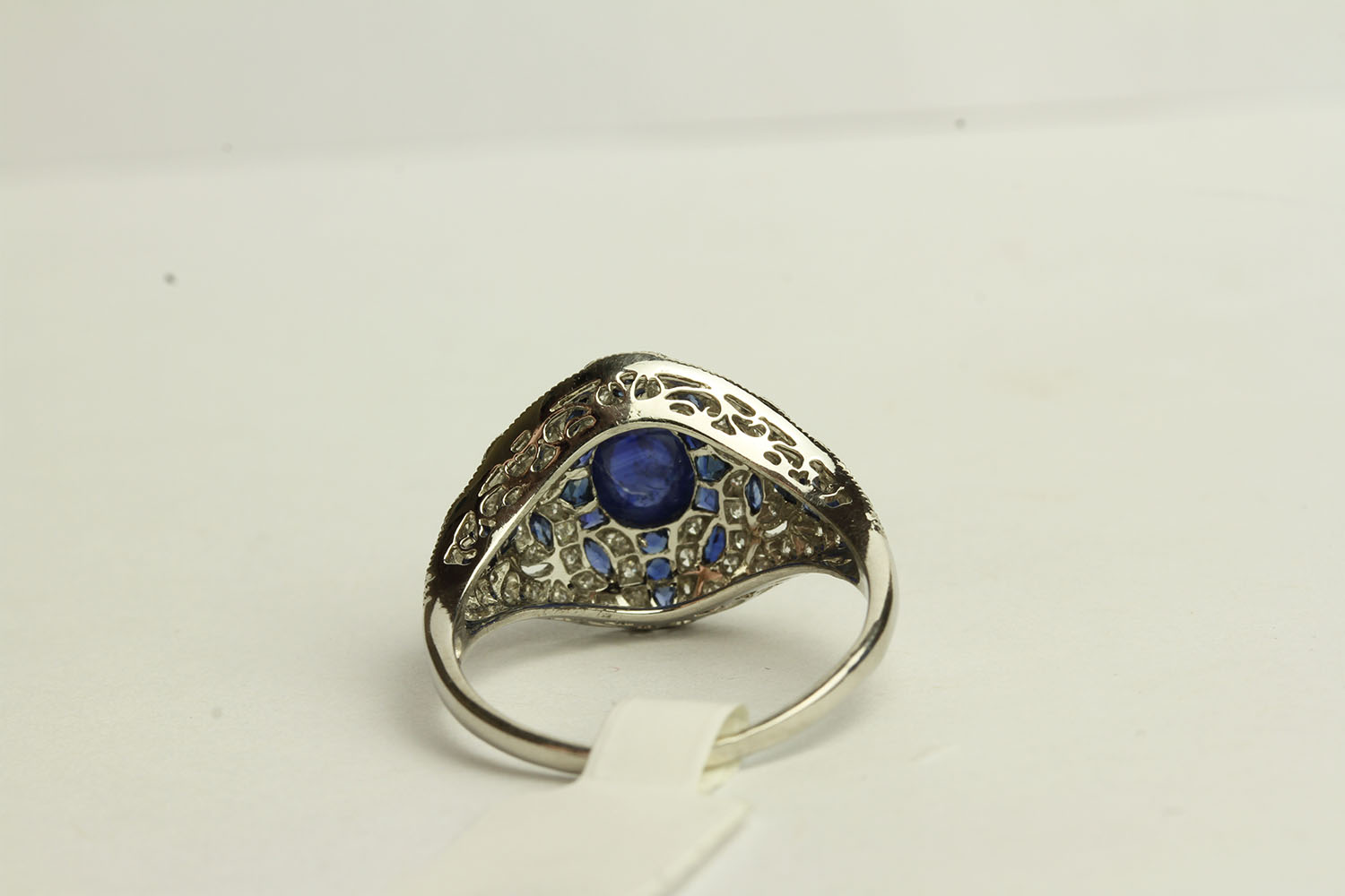 Sapphire and Diamond Art Deco Style Ring, - Image 3 of 3
