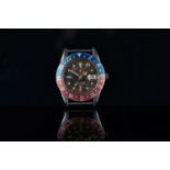 GENTLEMENS ROLEX OYSTER PERPETUAL GMT-MASTER WRISTWATCH REF. 6542, circular heavily patinaed 'OCC'