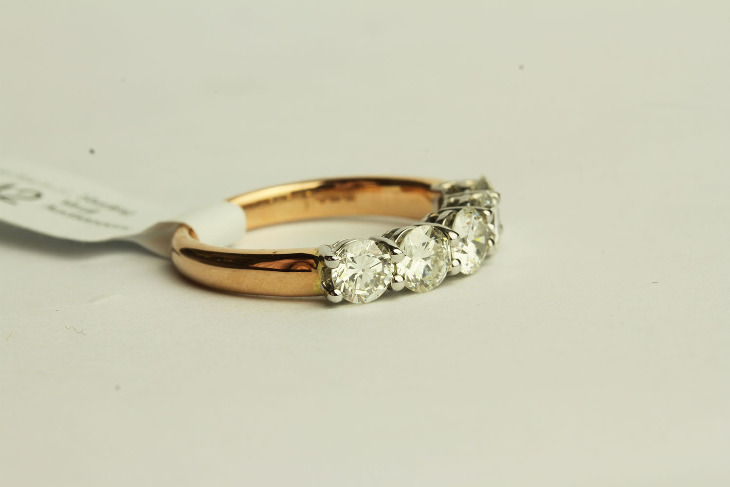 5 Stone Diamond Ring, set with 5 round brilliant cut diamonds - Image 2 of 3