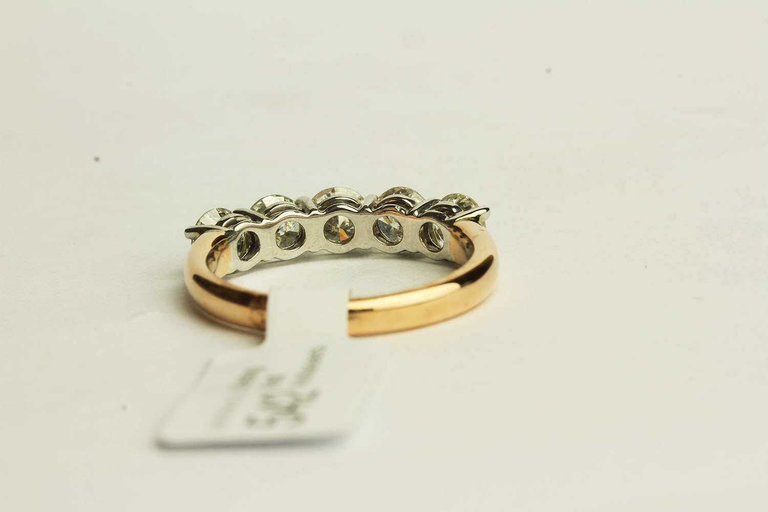 5 Stone Diamond Ring, set with 5 round brilliant cut diamonds - Image 3 of 3