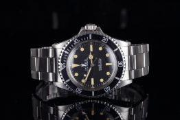 GENTLEMENS ROLEX OYSTER PERPETUAL SUBMARINER REF. 5513 CIRCA 1969, circular black 'swiss - T <25'