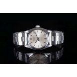 GENTLEMENS ROLEX OYSTER PRECISION WRISTWATCH REF. 6426 CIRCA 1971, circular silver dial with