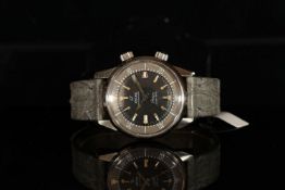 GENTLEMENS ENICAR AUTOMATIC SHERPA SUPER DIVE WRISTWATCH, circular black dial with patina and