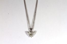 18CT WHITE GOLD DIAMOND HEART PENDANT,ESTIMATED AS 3.07CT TOTAL,colour J, clarity SI2,