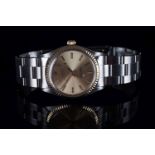 GENTLEMENS ROLEX OYSTER PERPETUAL WRISTWATCH REF. 1005 CIRCA 1967, circular champagne dial with gold
