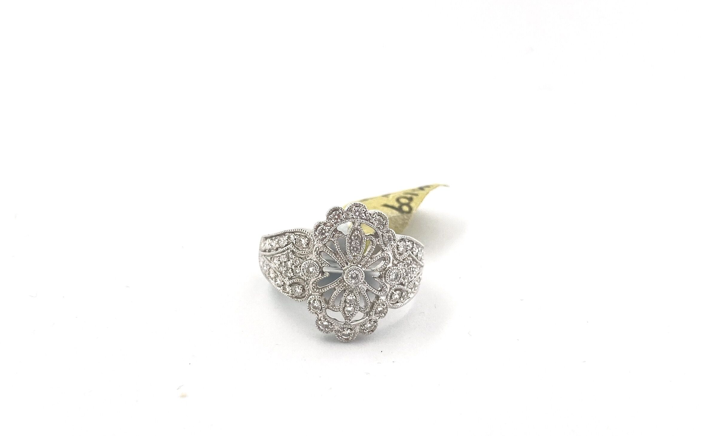 Diamond Dress Ring, oval pierced panel, - Image 2 of 2