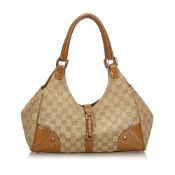 Gucci GG Canvas Nailhead Jackie Shoulder Bag