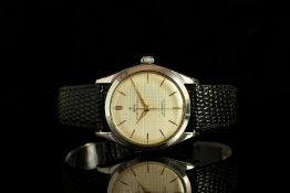 GENTLEMENS TUDOR OYSTER ELEGANTE WRISTWATCH REF. 7960 CIRCA 1961, circular off white waffle dial