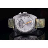 GENTLEMENS AQUASTAR REGATE AUTOMATIC WRISTWATCH, circular silver dial with a 60 minute counter and