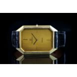 RARE GENTLEMEN'S OMEGA CONSTELLATION OVERSIZE WRISTWATCH, rectangular champagne dial with a raised