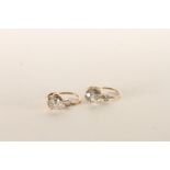Pair of 2.05ct Old Cut Diamond Earrings, two old cut diamonds approximately 1ct each, each claw