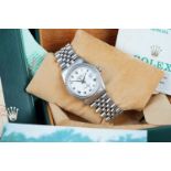 GENTLEMENS ROLEX OYSTER PERPETUAL DATEJUST 'QUICKSET' WRISTWATCH W/ BOX & PAPERS CIRCA 1987 REF.