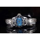 LADIES MARINE STAR DATE WRISTWATCH, circular blue two tone dial with luminous hour marker and hands,