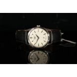 GENTLEMENS LONGINES AUTOMATIC WRISTWATCH, circular silver dial with hour markers, small seconds at 6