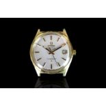 GENTLEMEN'S OMEGA AUTOMATIC CHRONOMETER CONSTELLATION WRISTWATCH, circular silver dial with gold and