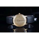 GENTLEMENS OMEGA DE VILLE 18CT GOLD AUTOMATIC WRISTWATCH REF. 1655008, circular brushed gold dial