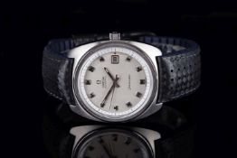 GENTLEMENS OMEGA AUTOMATIC SEAMASTER WRISTWATCH REF. 166.065 CIRCA 1975, circular silver dial