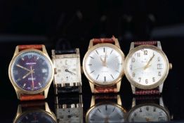 GROUP OF 4 VINTAGE WRISTWATCH ES INCL ELGIN WALTHAM ROYCE, the group consists of 4 vintage