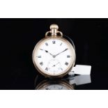 VINTAGE GOLD PLATED POCKET WATCH, circular white d