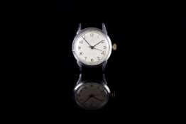 GENTLEMENS TUDOR OYSTER WRISTWATCH REF. 4540, circular off white dial with black Arabic numerals and