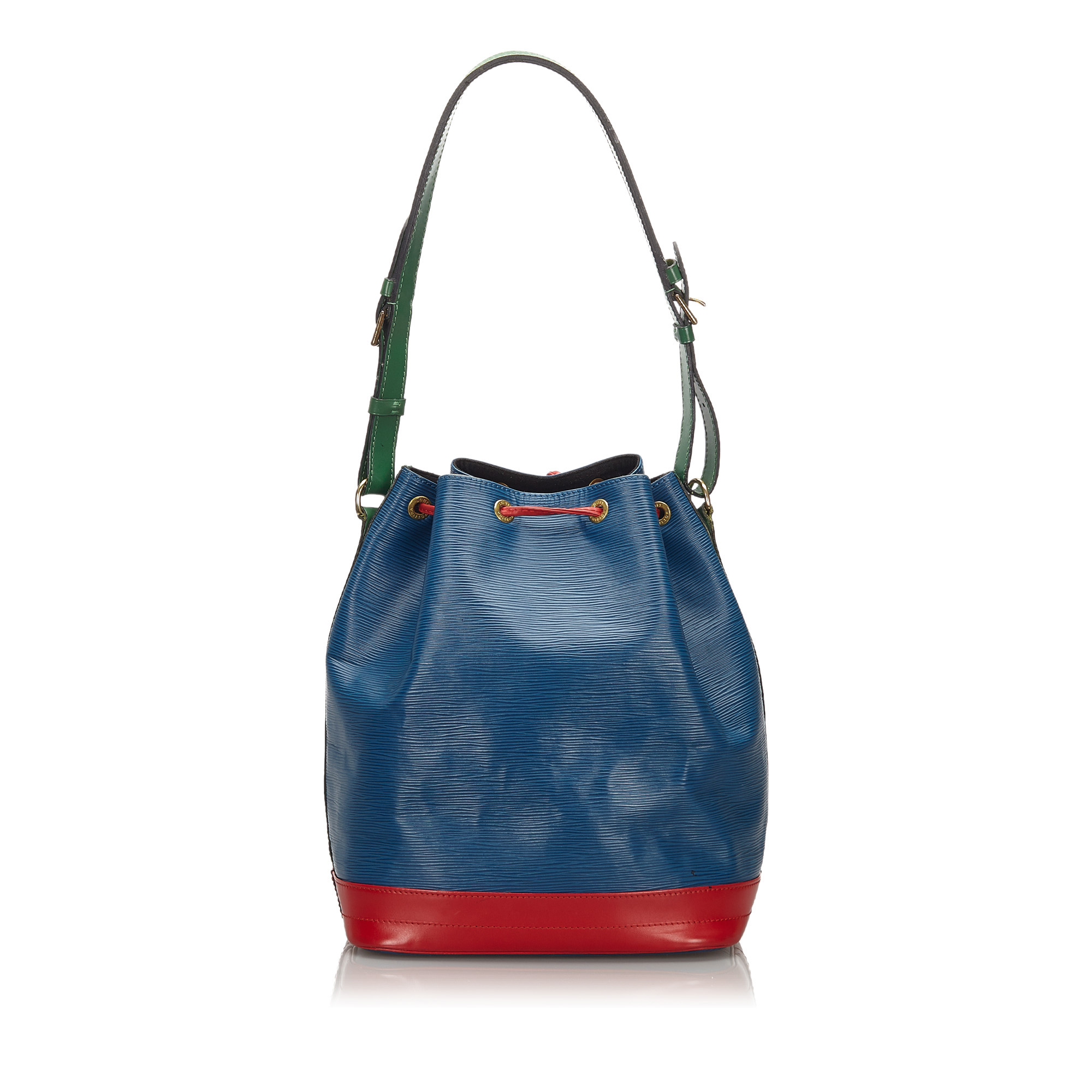 Louis Vuitton Epi Tricolor Noe Bucket Bag, the Noe features an epi leather body, an adjustable - Image 3 of 8