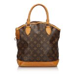 Louis Vuitton Monogram Lockit Vertical Handbag, the Lockit features a monogram canvas body, rolled