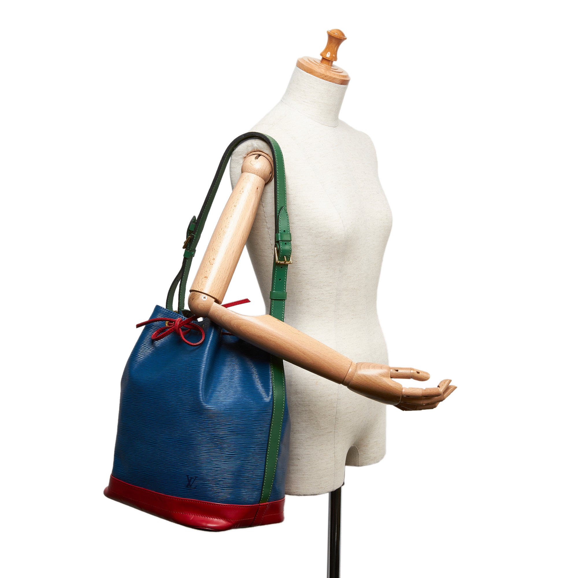 Louis Vuitton Epi Tricolor Noe Bucket Bag, the Noe features an epi leather body, an adjustable - Image 8 of 8