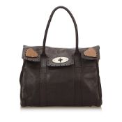 Mulberry Leather Bayswater Brogue Bag, the Bayswater features a leather body with brogue details,