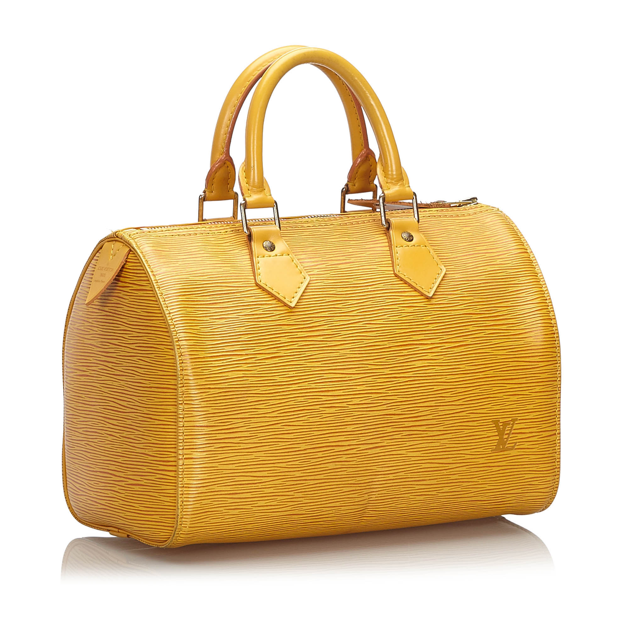 Louis Vuitton Epi Speedy 25 Boston Bag, the Speedy 25 features an epi leather body, rolled - Image 2 of 9