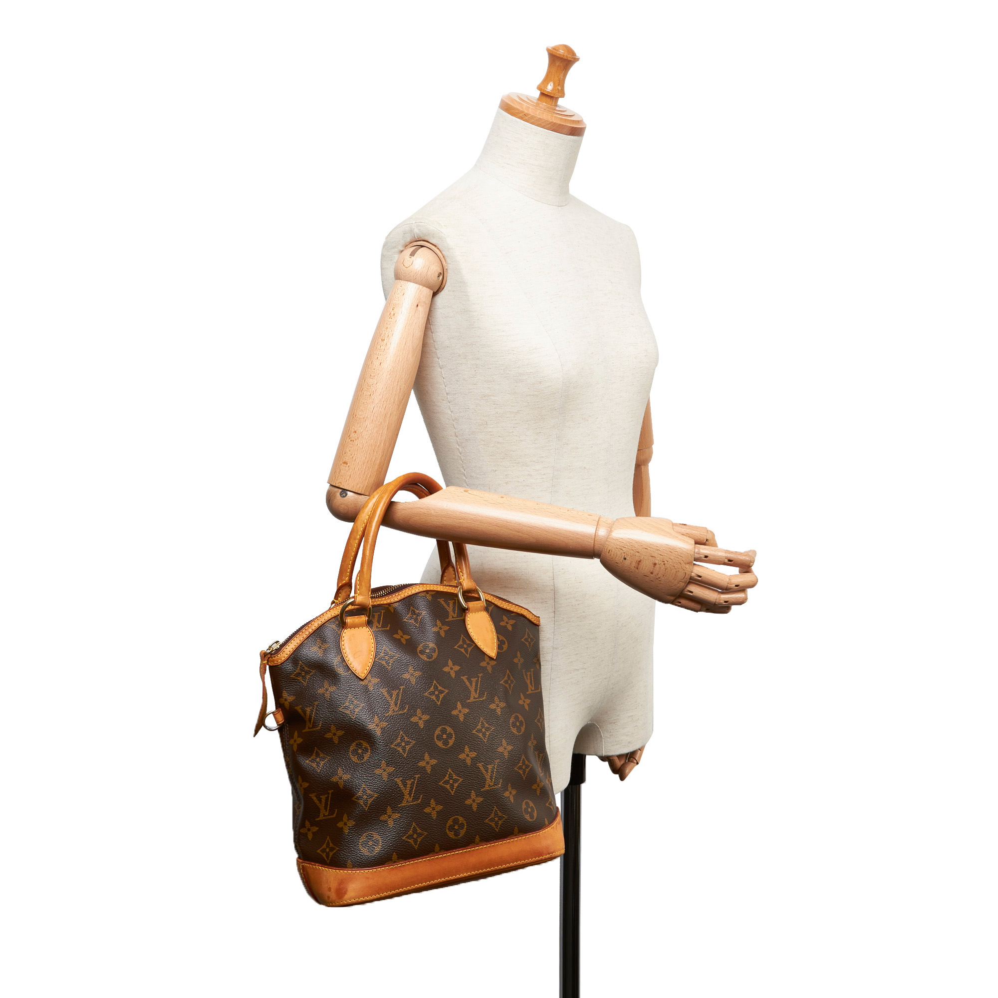 Louis Vuitton Monogram Lockit Vertical Handbag, the Lockit features a monogram canvas body, rolled - Image 9 of 9