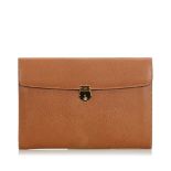 Gucci Leather Clutch Bag, this clutch features a leather body, and a top flap with a push lock