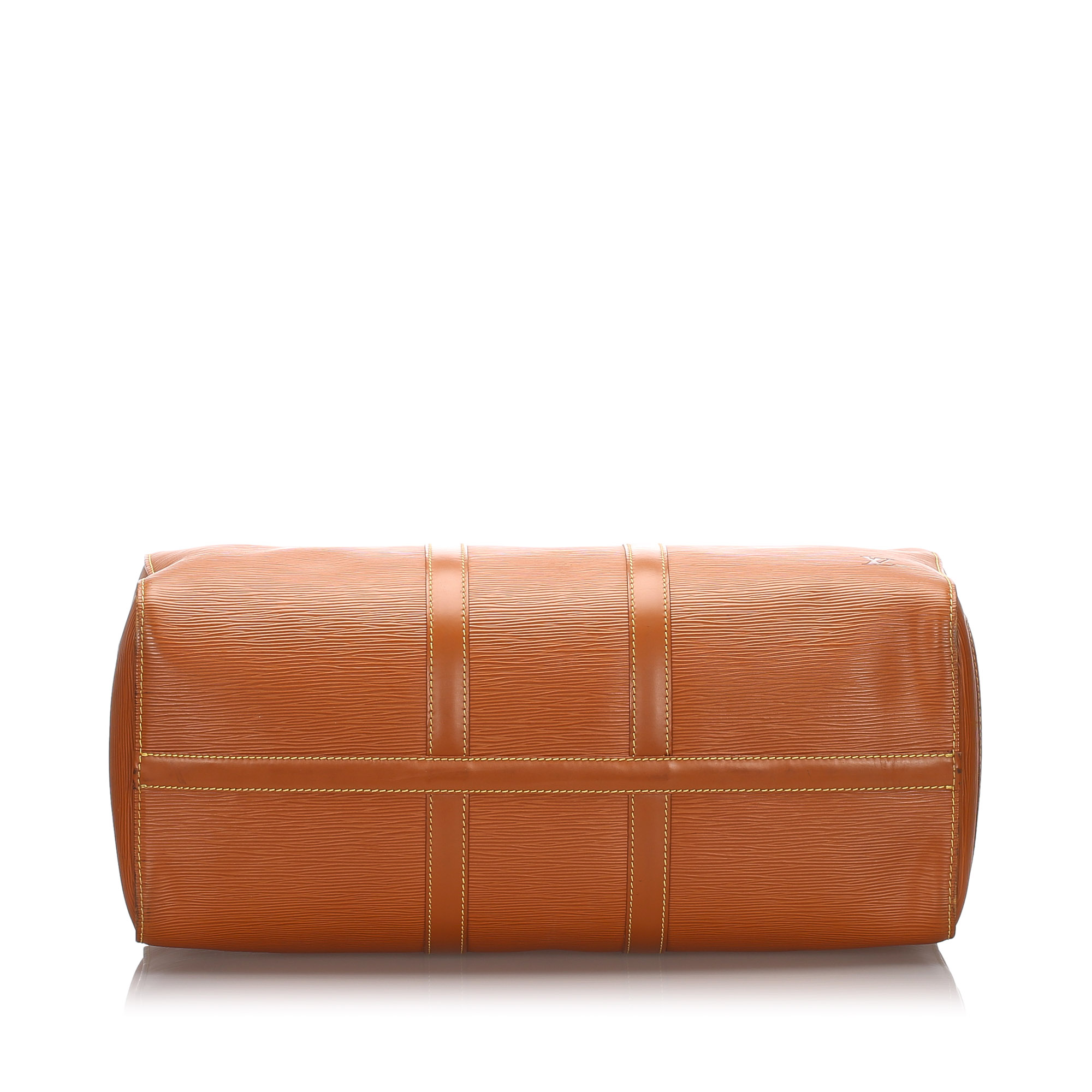 Louis Vuitton Epi Keepall 45 Travel Bag, the Keepall 45 features an epi leather body, rolled leather - Image 4 of 9