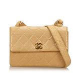 Chanel Quilted Lambskin Shoulder Bag, this shoulder bag features a quilted lambskin leather body,