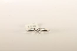 Diamond Solitaire Ring, set with a single round br