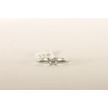 Diamond Solitaire Ring, set with a single round br