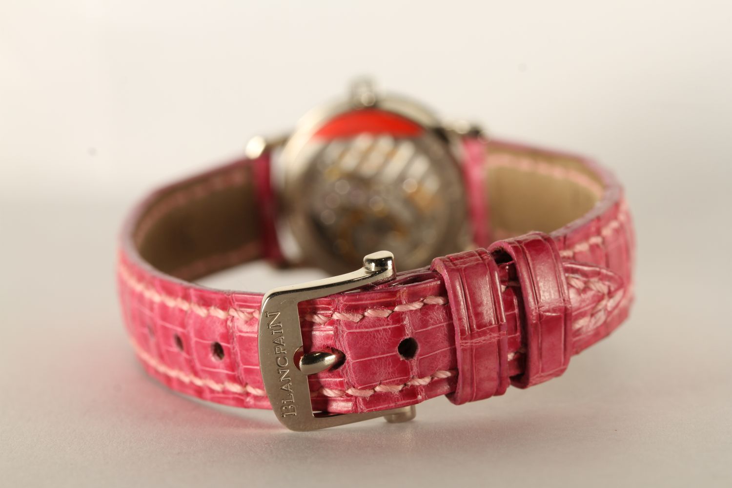 NOS LADIES BLANCPAIN LADYBIRD WRISTWATCH, circular pink mother of pearl dial with roman numerals, - Image 3 of 4