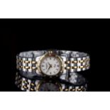 LADIES RAYMOND WEIL TANGO WRISWATCH, circular white dial with gold hour markers and hands, gold tone
