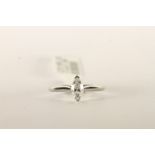 Marquise Cut Diamond Solitaire Ring, set with a si