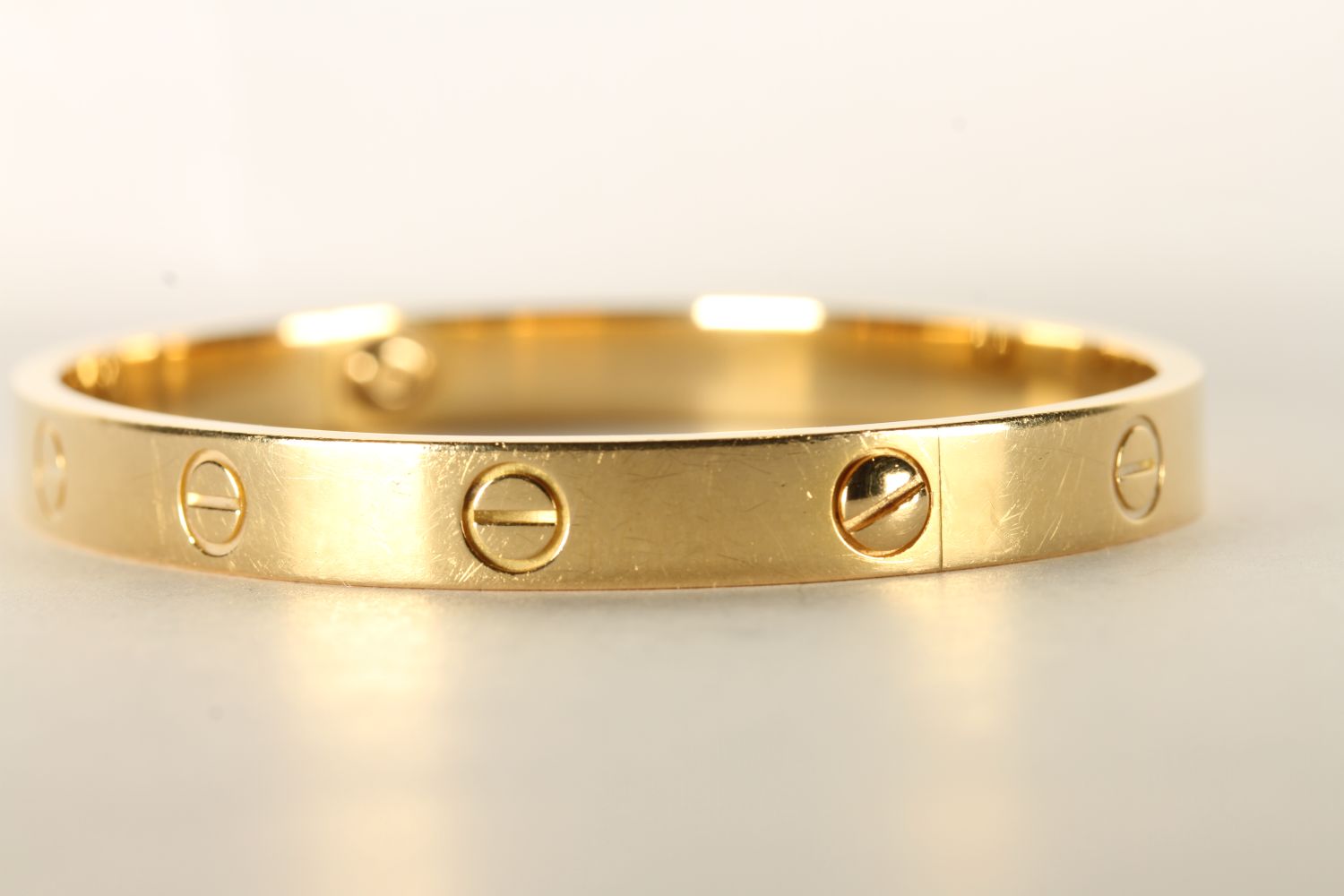 Cartier Love Bangle, stamped 18ct yellow gold, will fit a wristsize of up to approximately 16cm, - Image 2 of 3
