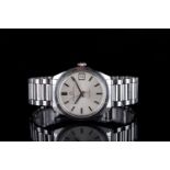 GENTLEMENS ETERNA KONTIKI DATE GAY FRERES WRISTWATCH REF. 129 FT, circular silver dial with sIlver