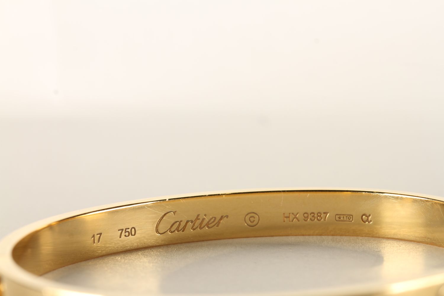 Cartier Love Bangle, stamped 18ct yellow gold, will fit a wristsize of up to approximately 16cm, - Image 3 of 3