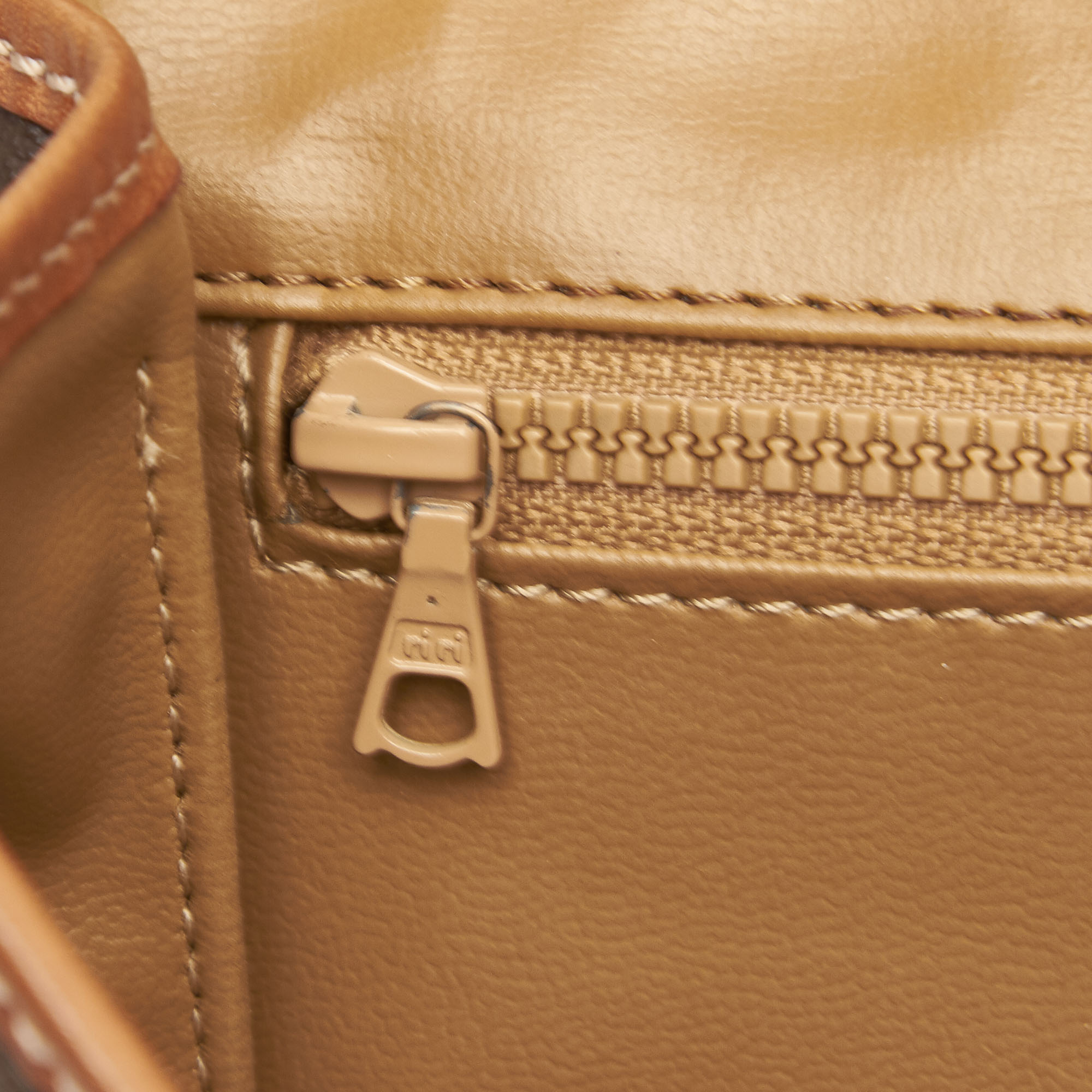 Celine Macadam Shoulder Bag, this shoulder bag features a PVC body, a flat leather strap, a top flap - Image 9 of 9