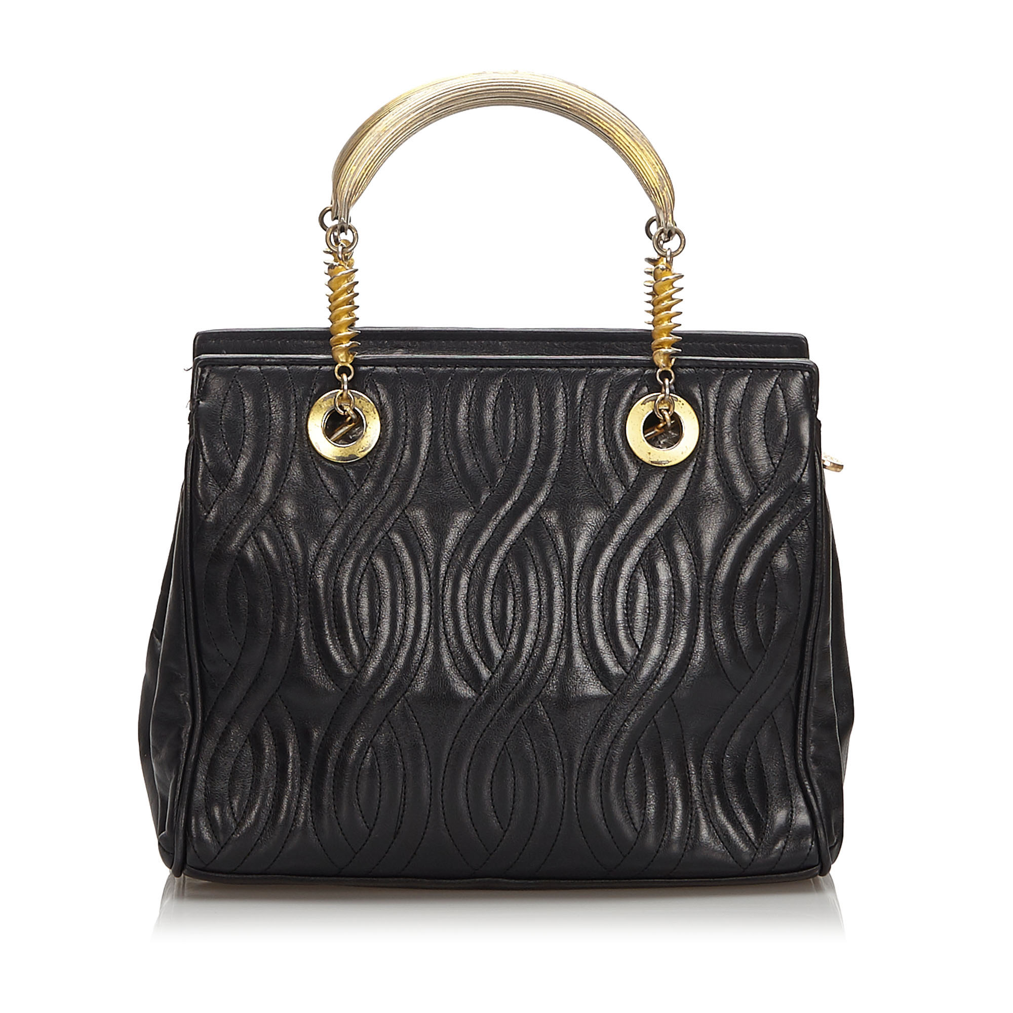 Fendi Quilted Leather Tote Bag, this tote bag features a quilted leather body, metal handles, a - Image 3 of 11