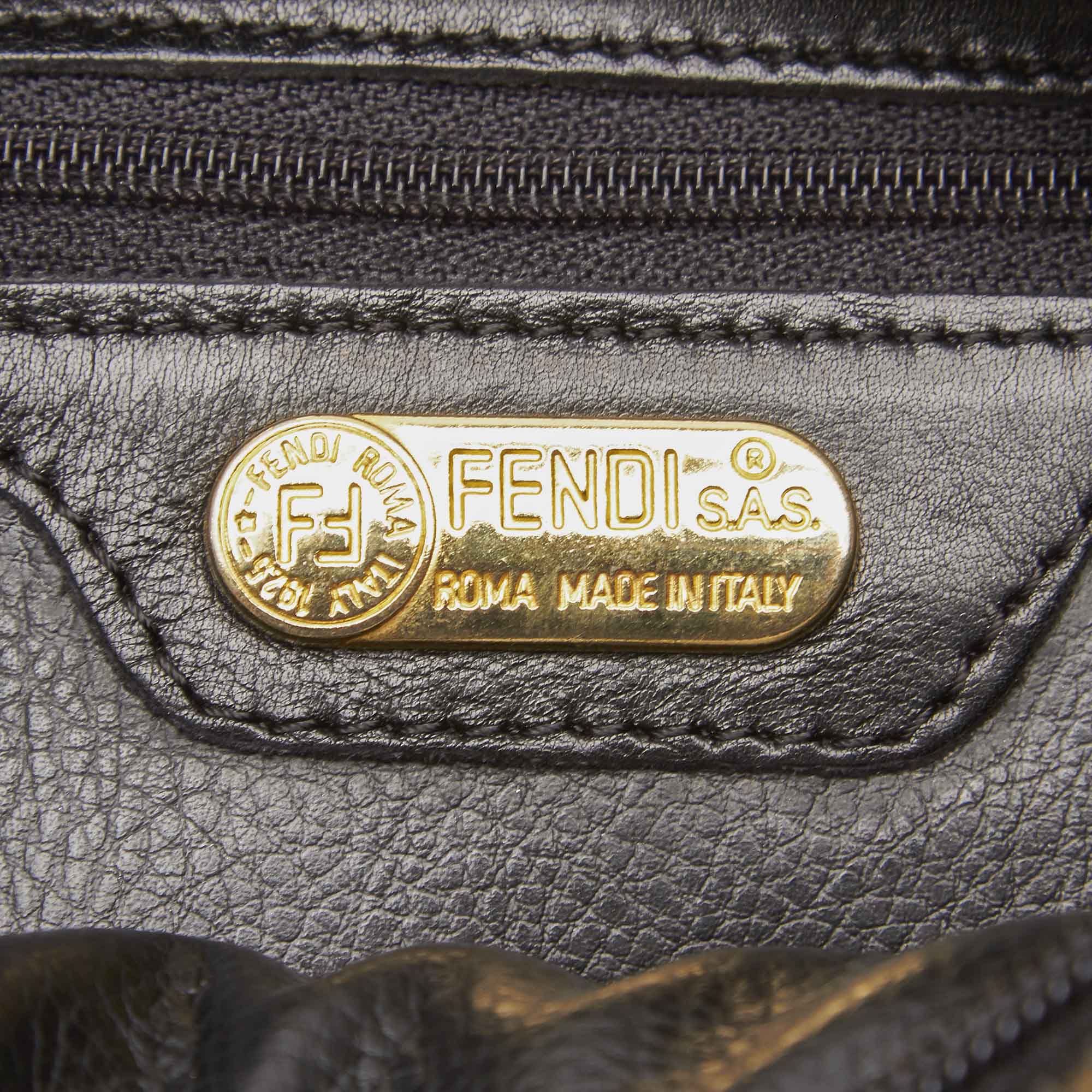 Fendi Quilted Leather Tote Bag, this tote bag features a quilted leather body, metal handles, a - Image 8 of 11